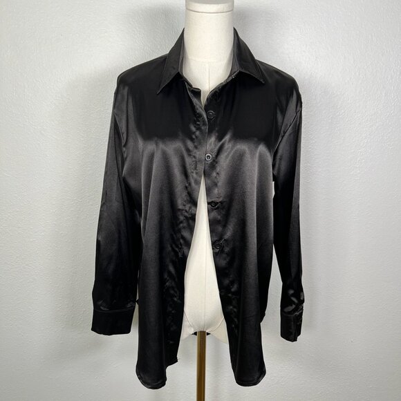 Katherine Karambelas Black Button Down Shirt - Size S - Picture 1 of 4